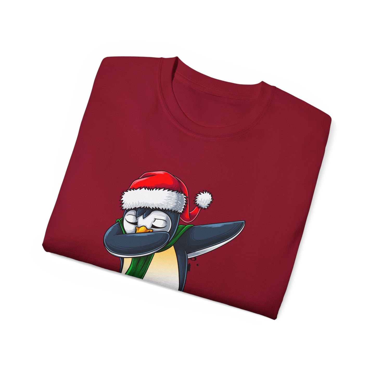 Women's Christmas Vibes Dabbing Penguin Tee
