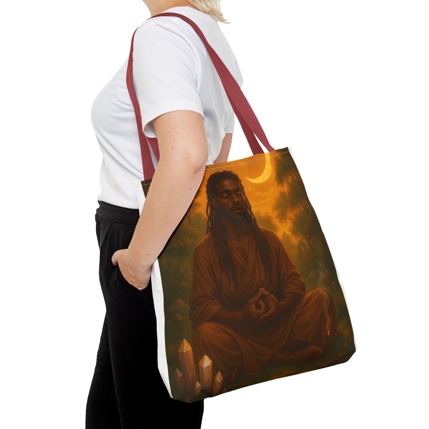 LOWKEY HEALING ENERGY TOTE BAG- EMPOWERED, GROUNDED, ROYAL.