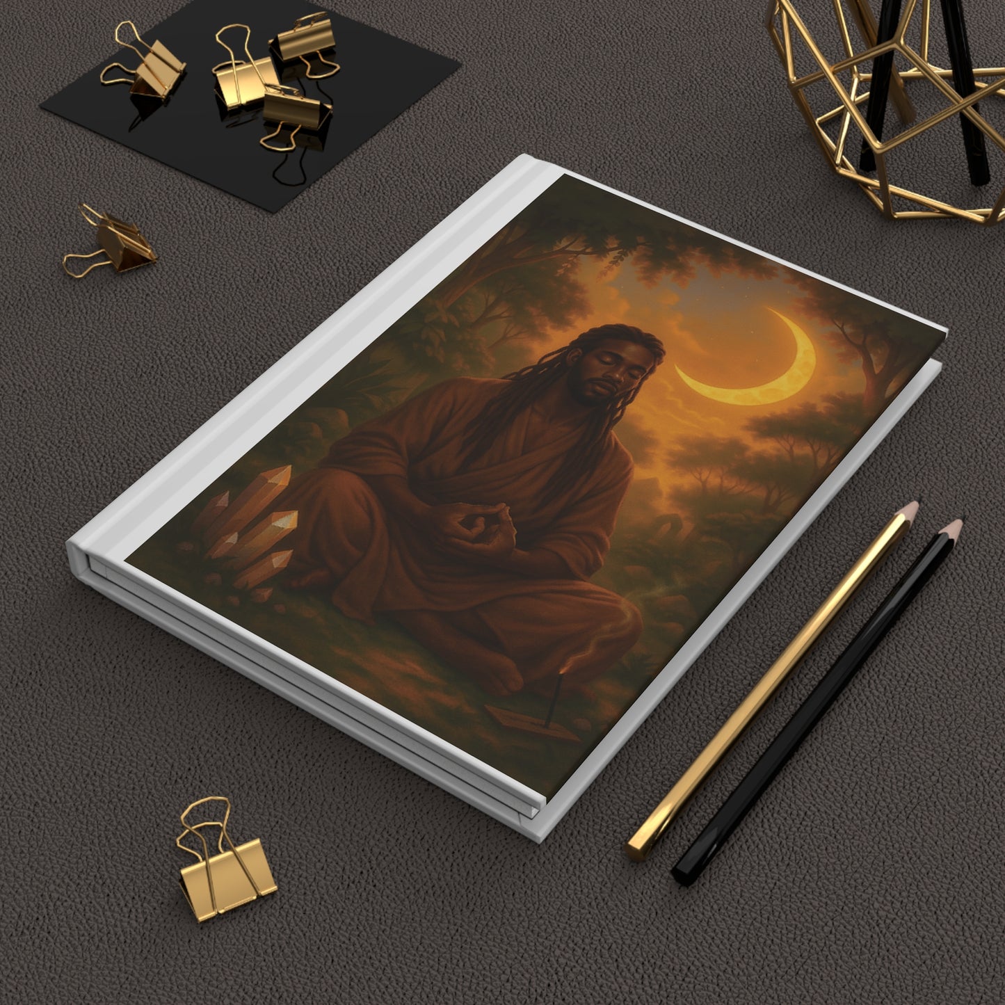 "Lowkey King Energy" Meditation Journal- Mindful Notebook for Men, Self-care gift, Inner Peace & Power Tracker