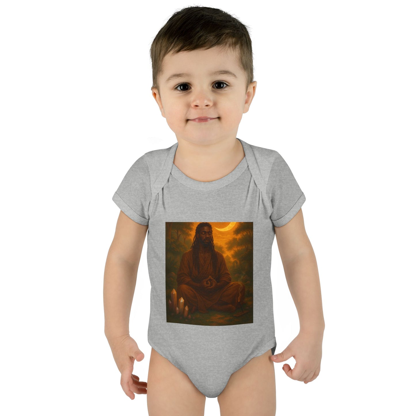 Serene Baby Bodysuit - Mindful Infant Outfit, Newborn Gift, Yoga Baby Clothes, Baby Shower Present, Spiritual Onesie