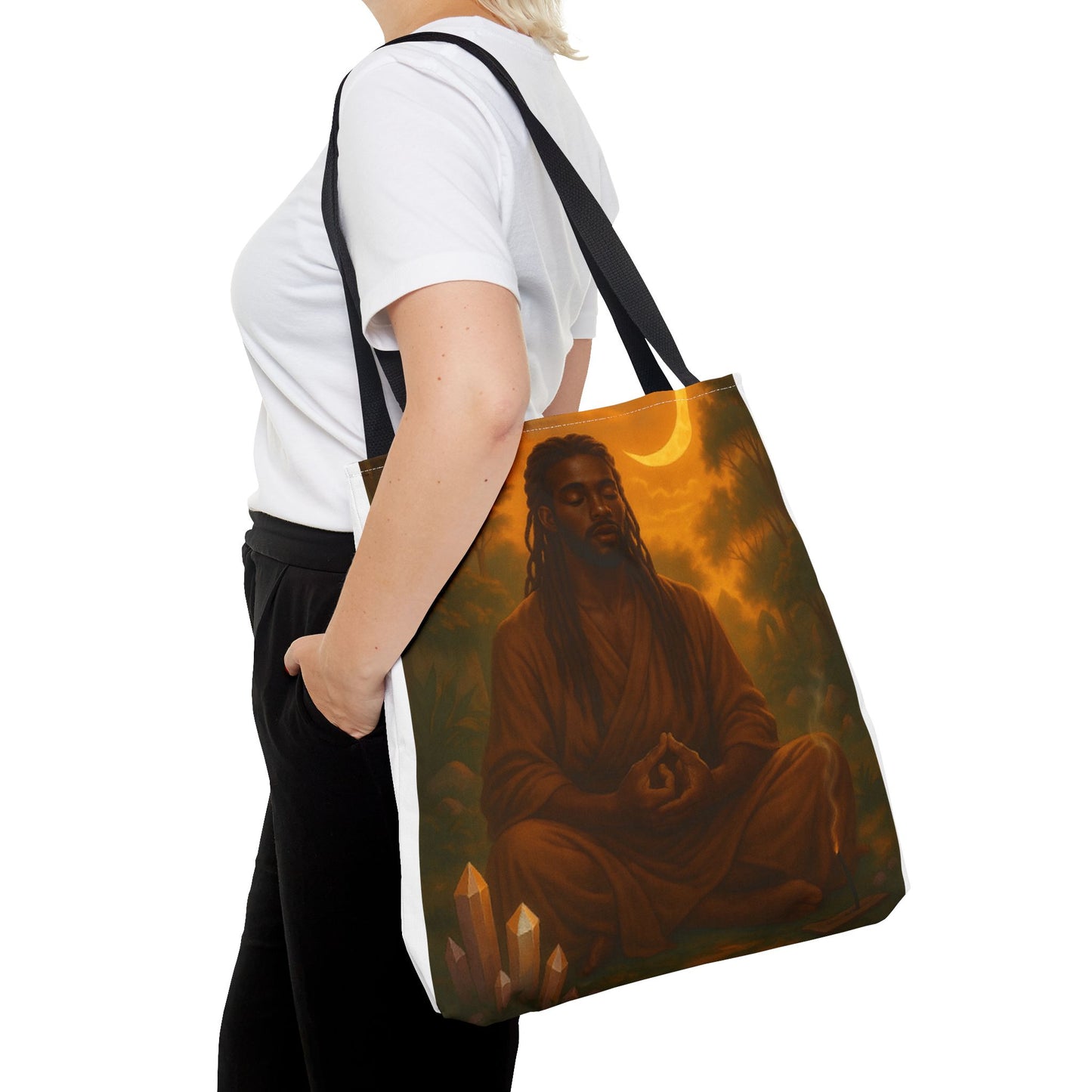 LOWKEY HEALING ENERGY TOTE BAG- EMPOWERED, GROUNDED, ROYAL.