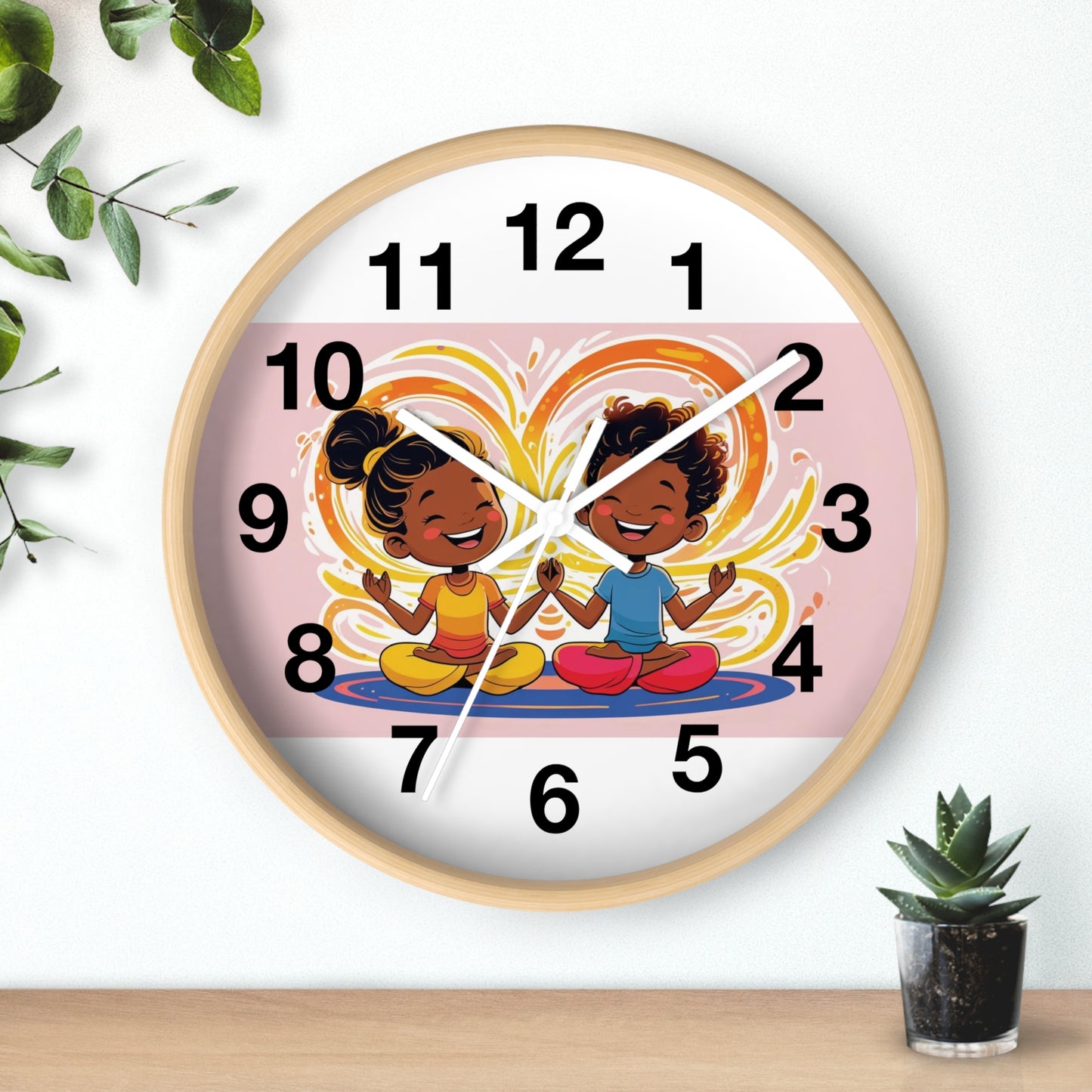 Copy of Meditation Kids Wall Clock — Joyful Yoga Timekeeper for Kids’ Rooms
