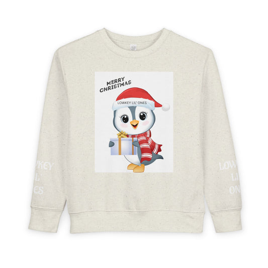 Lowkey Lil' Ones Merry Christmas Penguin Toddler Sweater