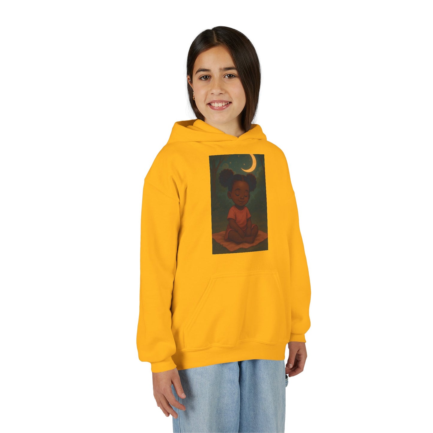 Lowkey Lil' Ones "peaceful Moon" Youth Hoodie- Calm Energy For Growing Queens