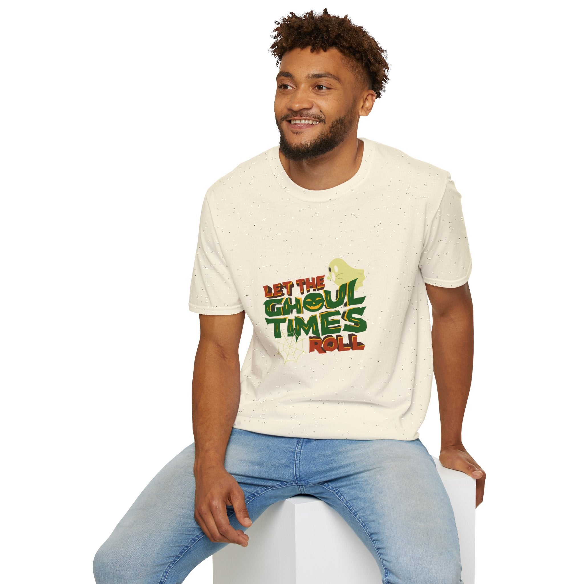 "Let The Ghoul Times Roll-Men's Halloween Tee"