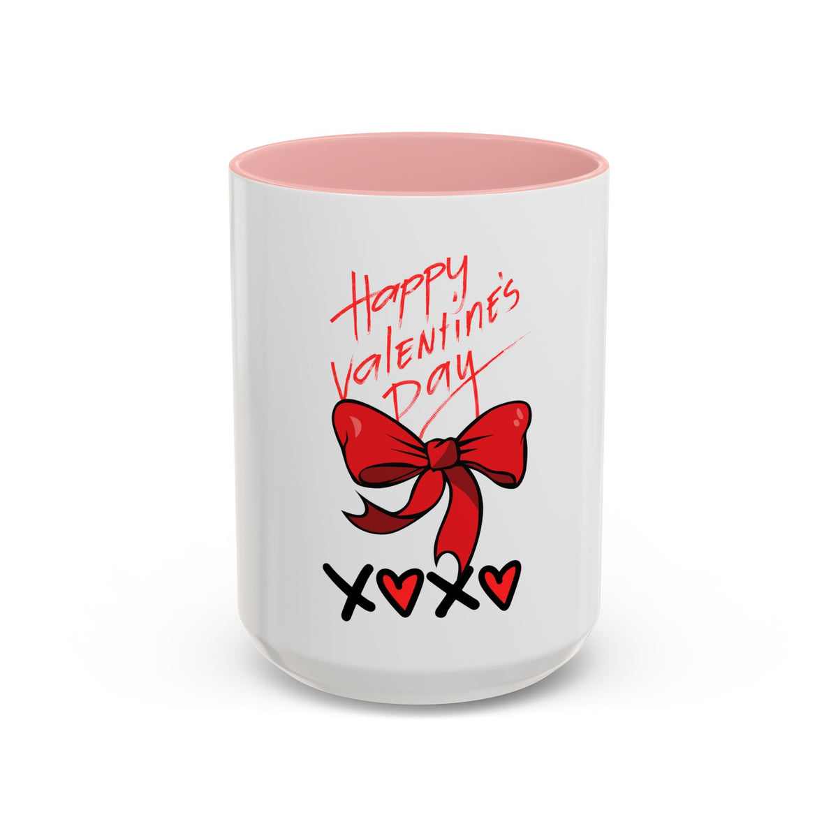 Happy Valentine's Day Bow & Hearts Coffee Mug