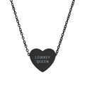 LOWKEY QUEEN ENGRAVED HEART NECKLACE