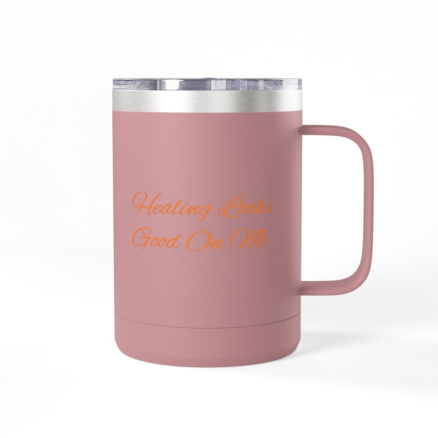 Healing Looks Good On Me Coffee Mug Tumbler, Inspirational Gift, Motivational Cup, Self-Care Reminder, Wellness Celebration Mug