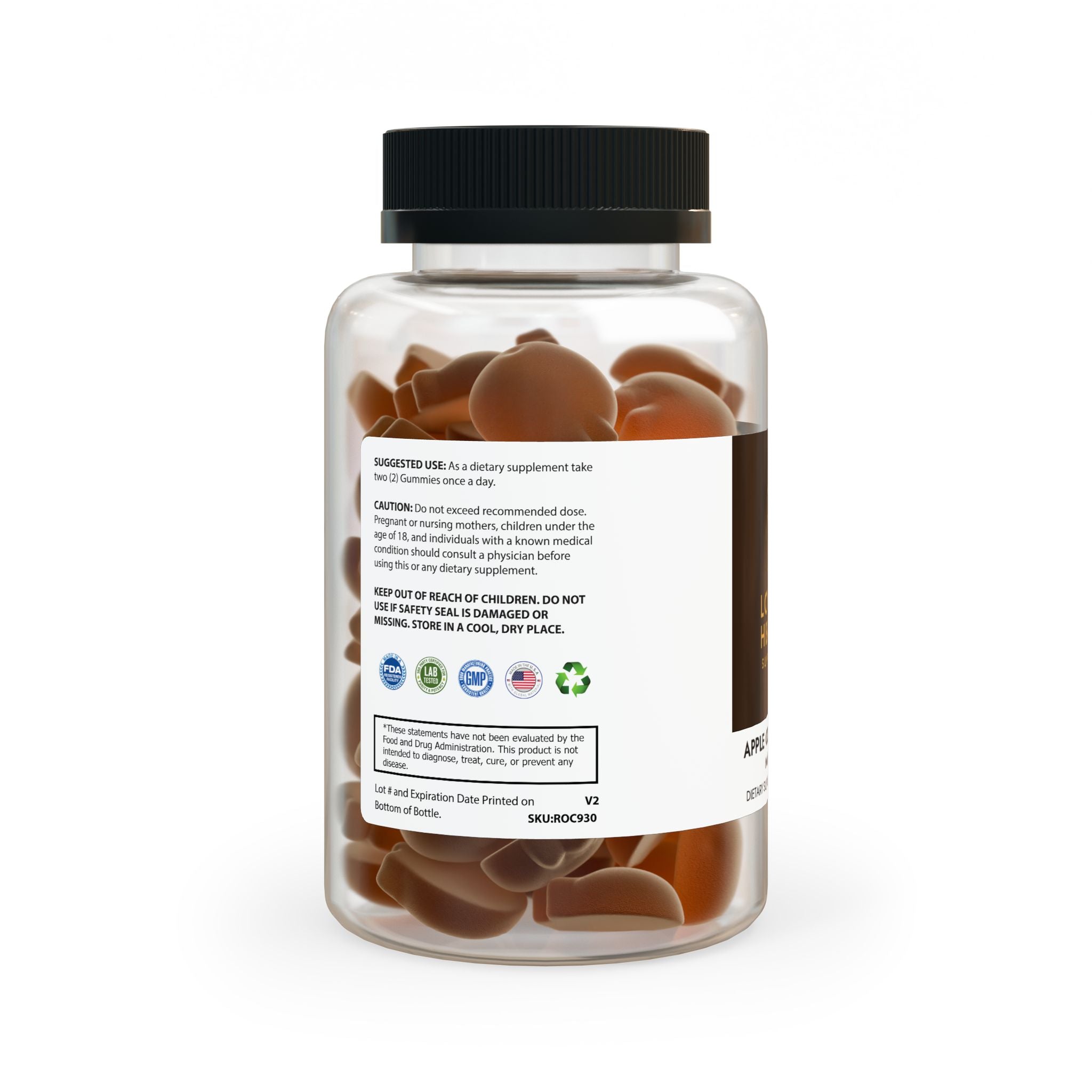 Lowkey Healing Apple Cider Vinegar Gummies -Daily Wellness Support (60 Gummies)