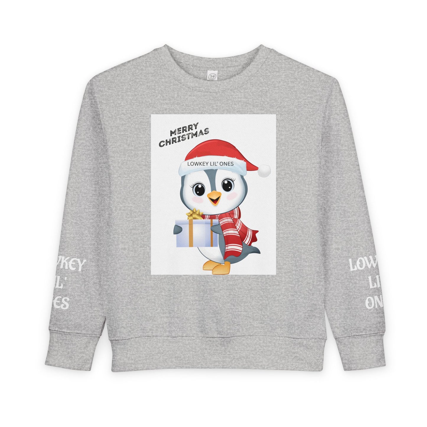 Lowkey Lil' Ones Merry Christmas Penguin Toddler Sweater