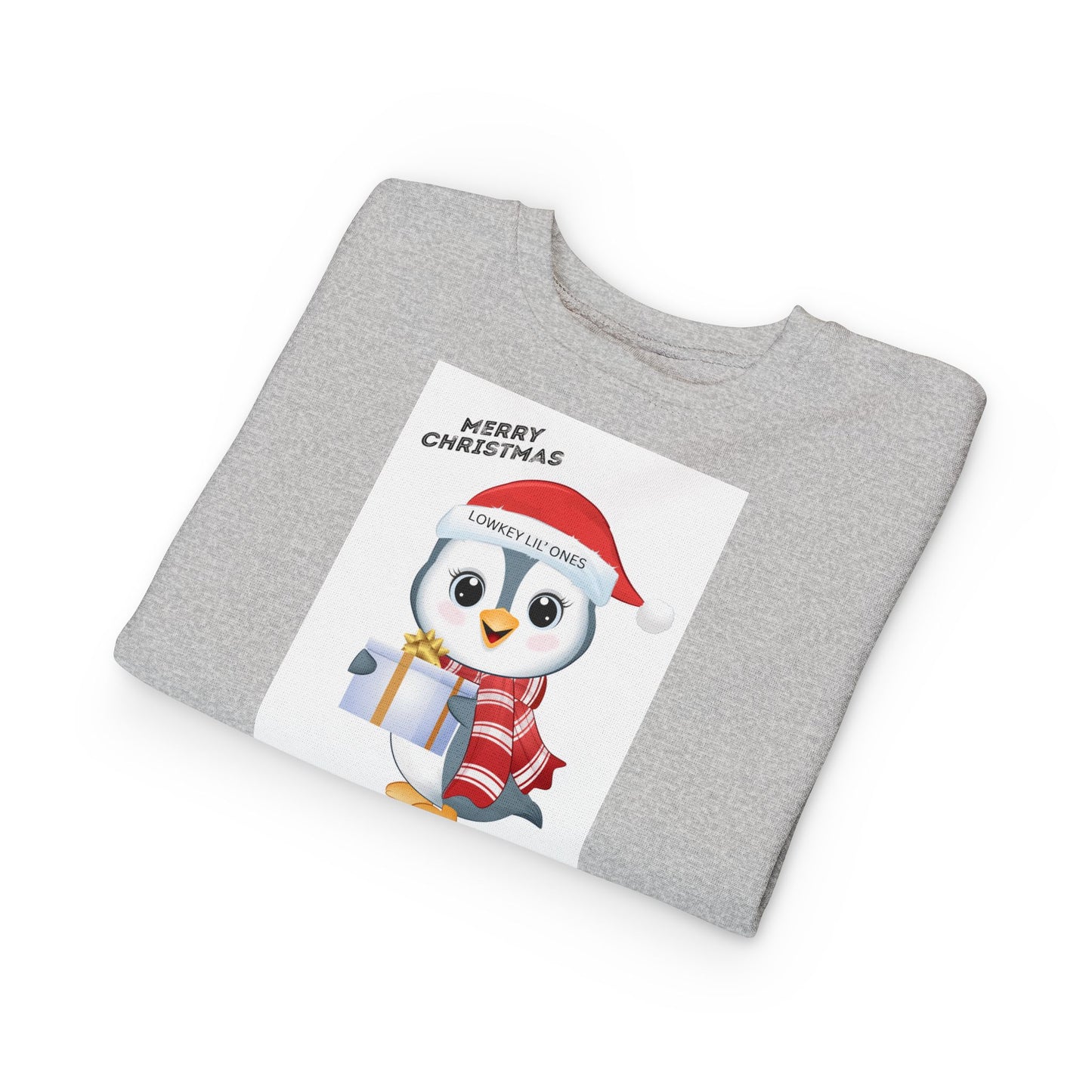 Lowkey Lil' Ones Merry Christmas Penguin Toddler Sweater