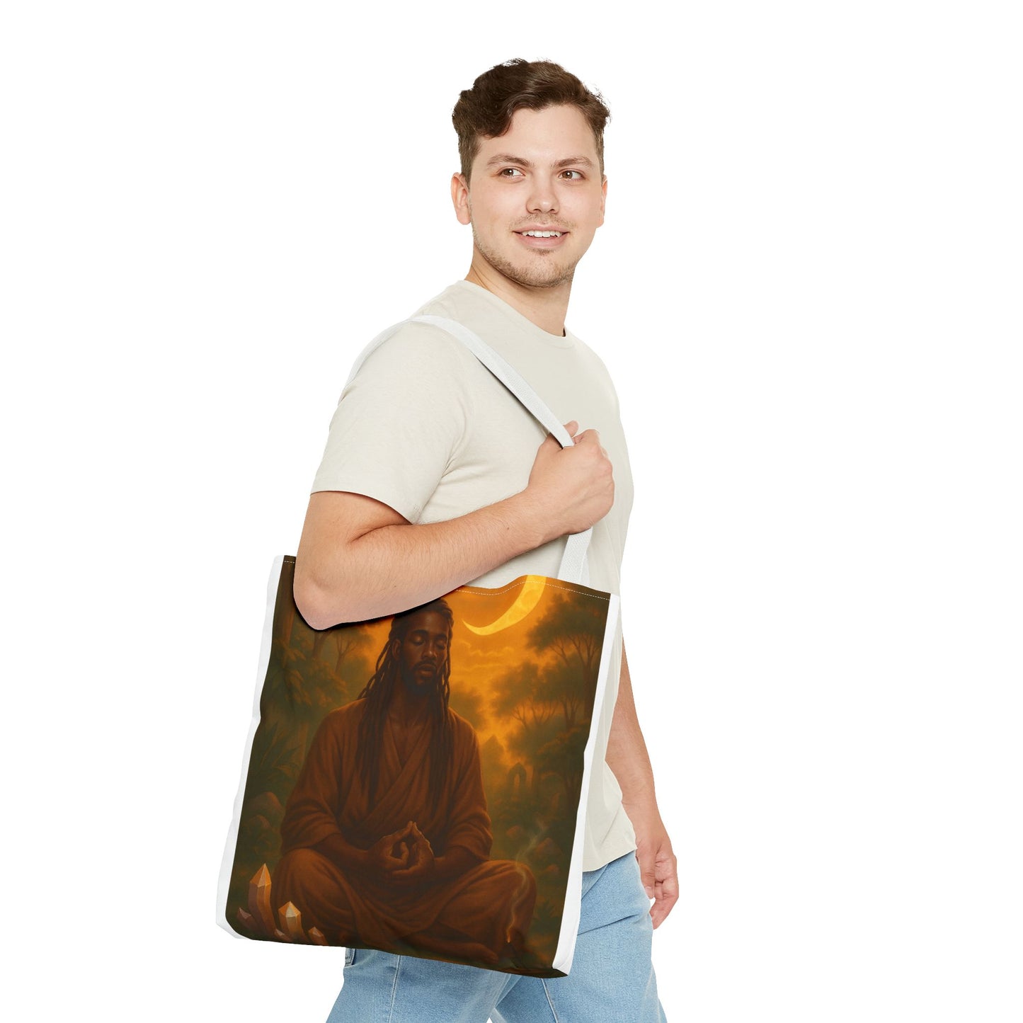 LOWKEY HEALING ENERGY TOTE BAG- EMPOWERED, GROUNDED, ROYAL.