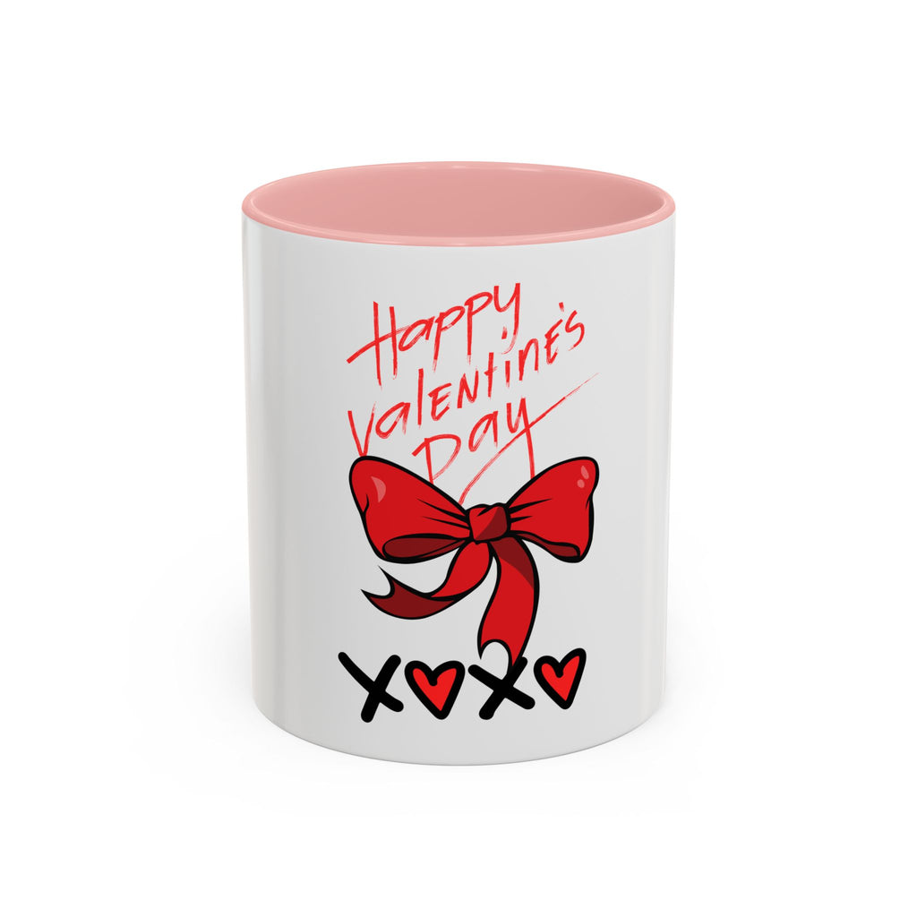 Happy Valentine's Day Bow & Hearts Coffee Mug