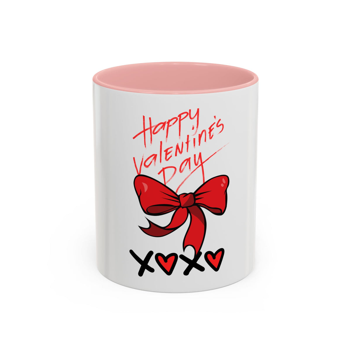 Happy Valentine's Day Bow & Hearts Coffee Mug