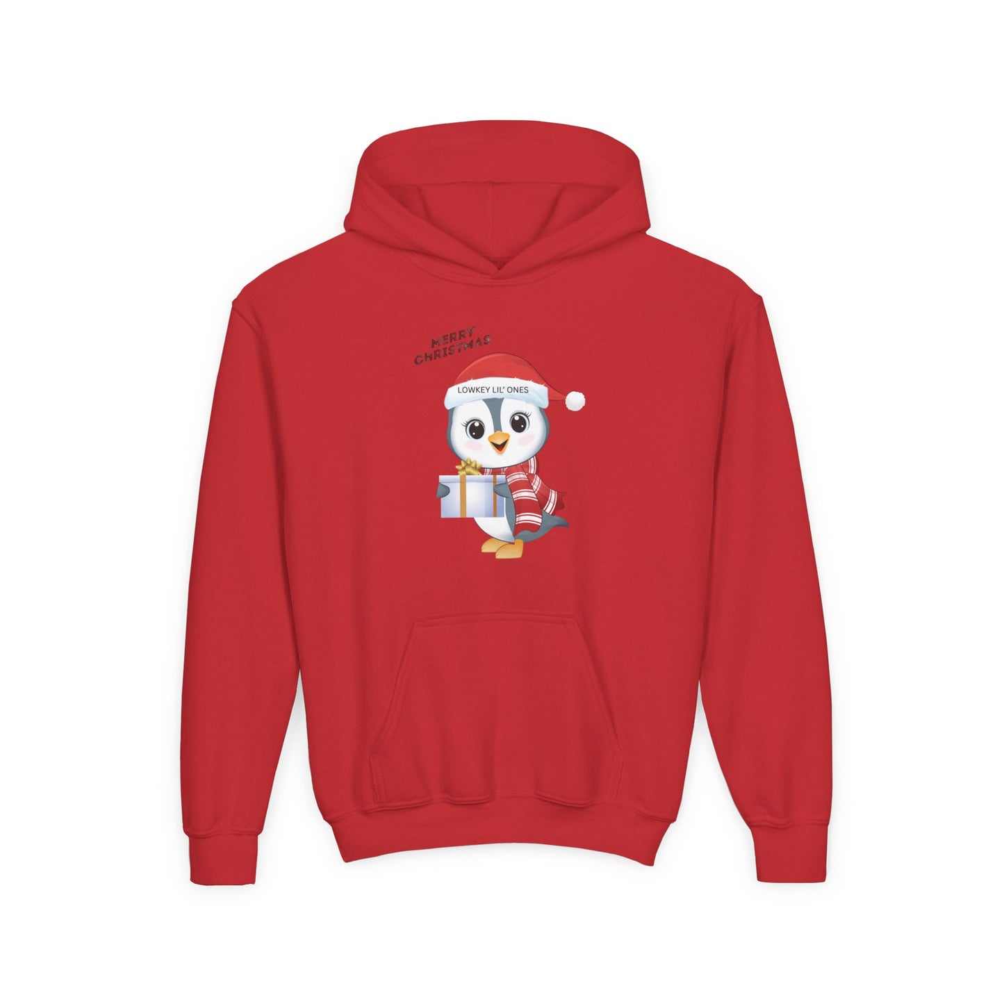 Lowkey Lil' Ones Merry Christmas Penguin Youth Hoodie