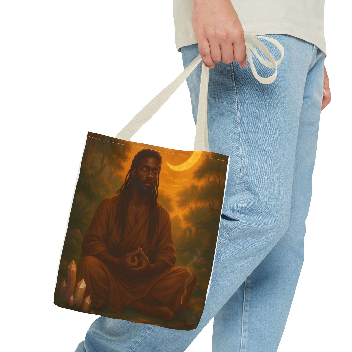 LOWKEY HEALING ENERGY TOTE BAG- EMPOWERED, GROUNDED, ROYAL.