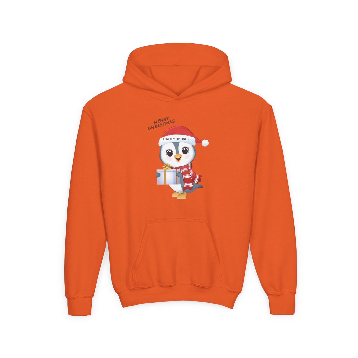 Lowkey Lil' Ones Merry Christmas Penguin Youth Hoodie