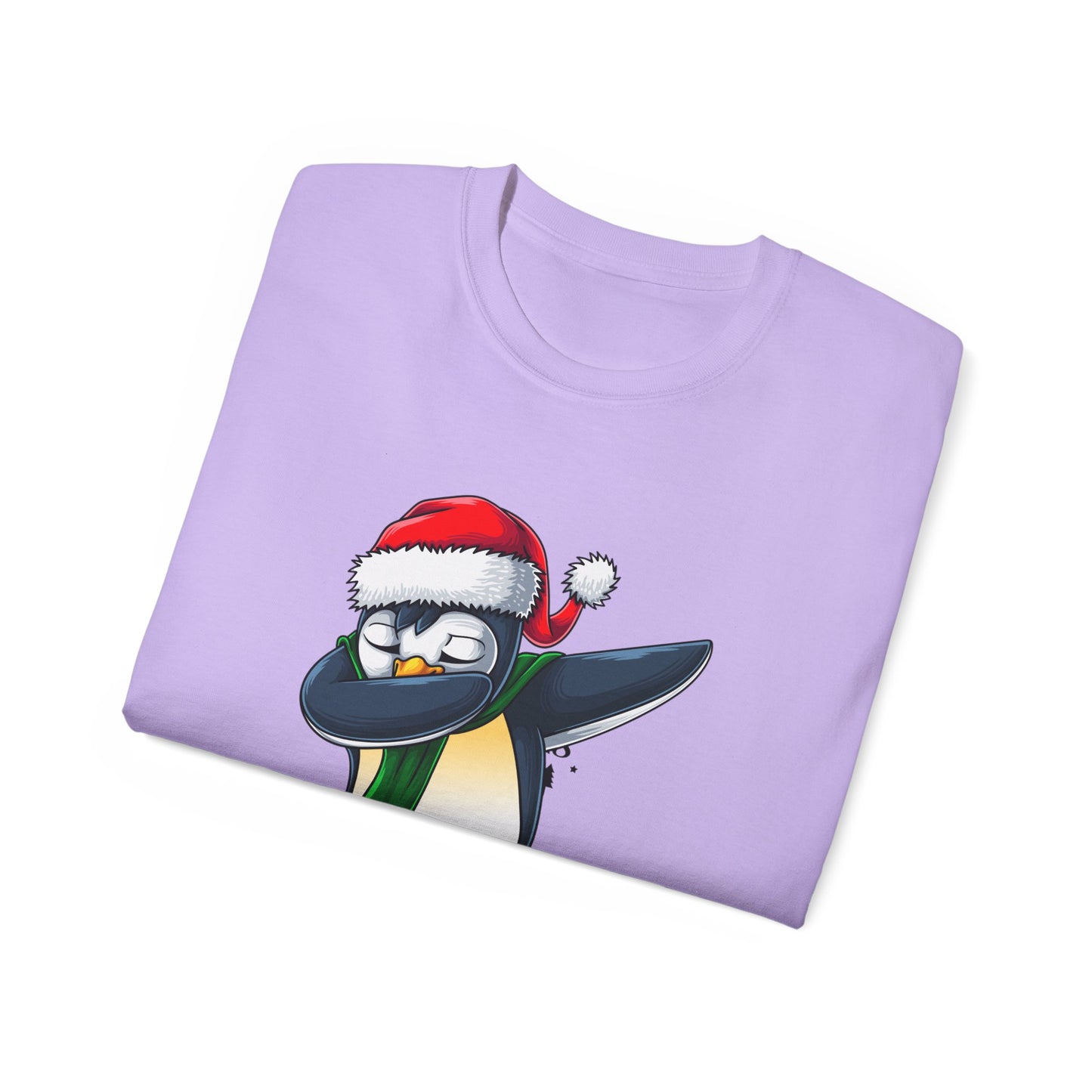 Women's Christmas Vibes Dabbing Penguin Tee
