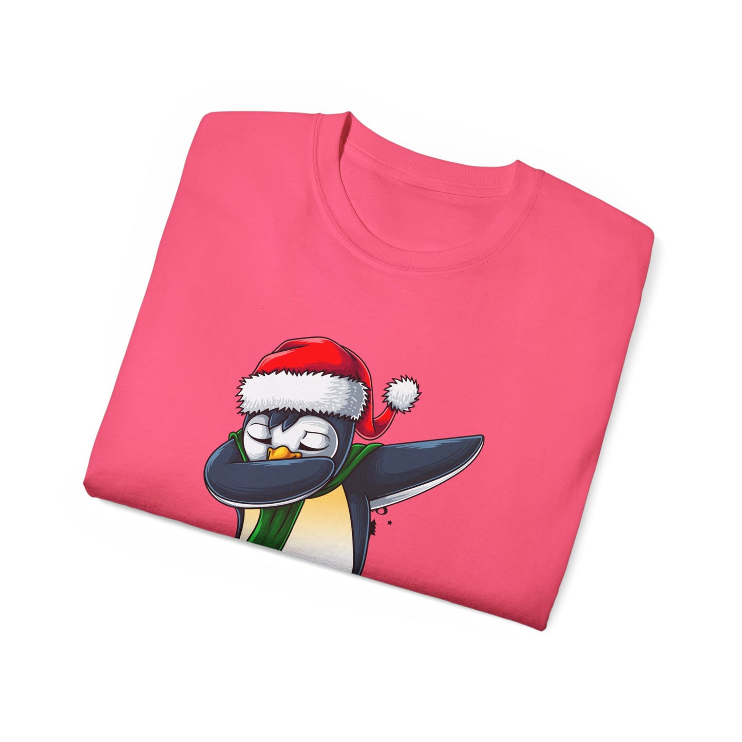 Women's Christmas Vibes Dabbing Penguin Tee