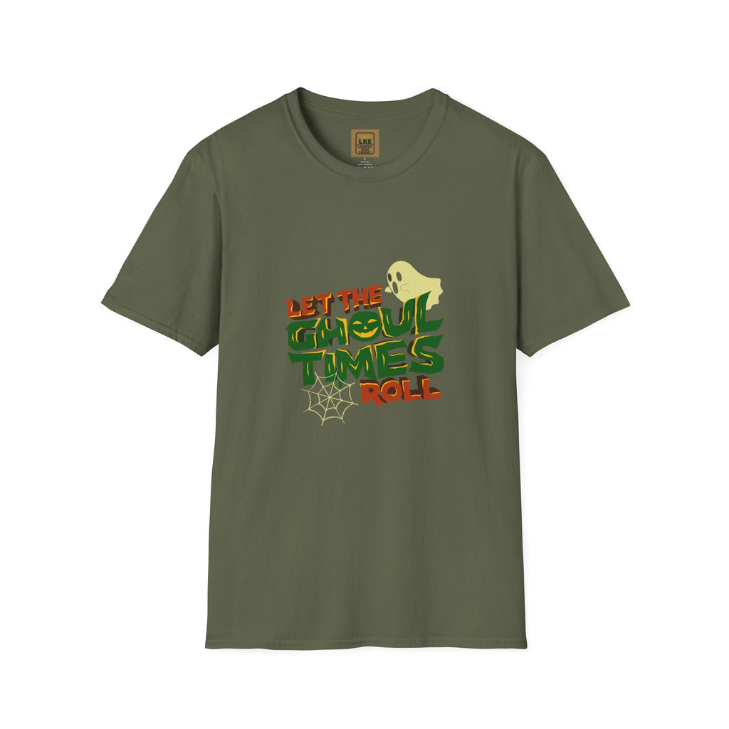 "Let The Ghoul Times Roll-Men's Halloween Tee"