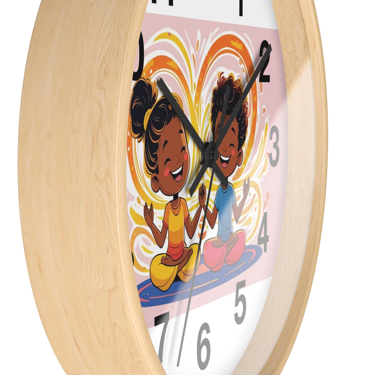 Copy of Meditation Kids Wall Clock — Joyful Yoga Timekeeper for Kids’ Rooms