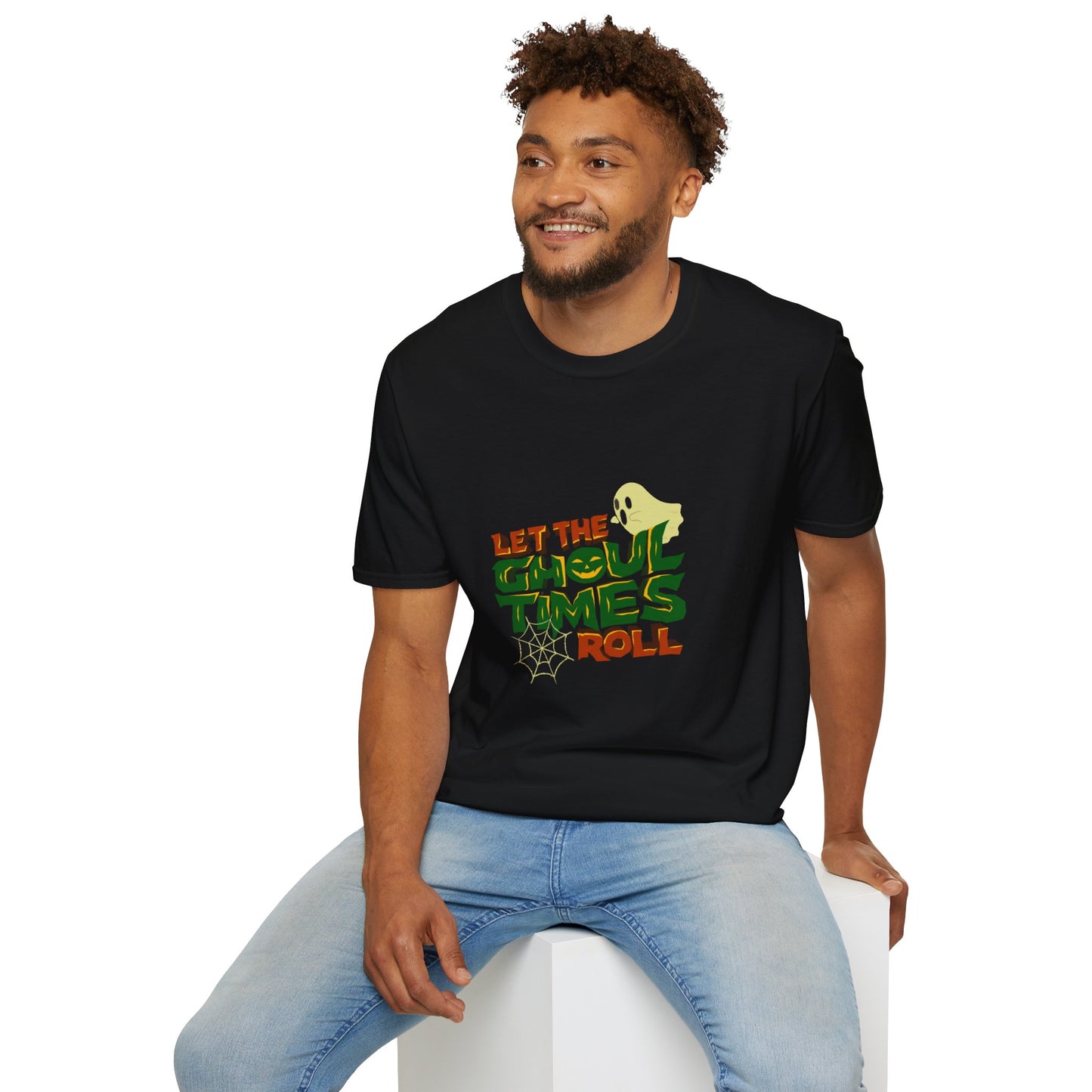 "Let The Ghoul Times Roll-Men's Halloween Tee"