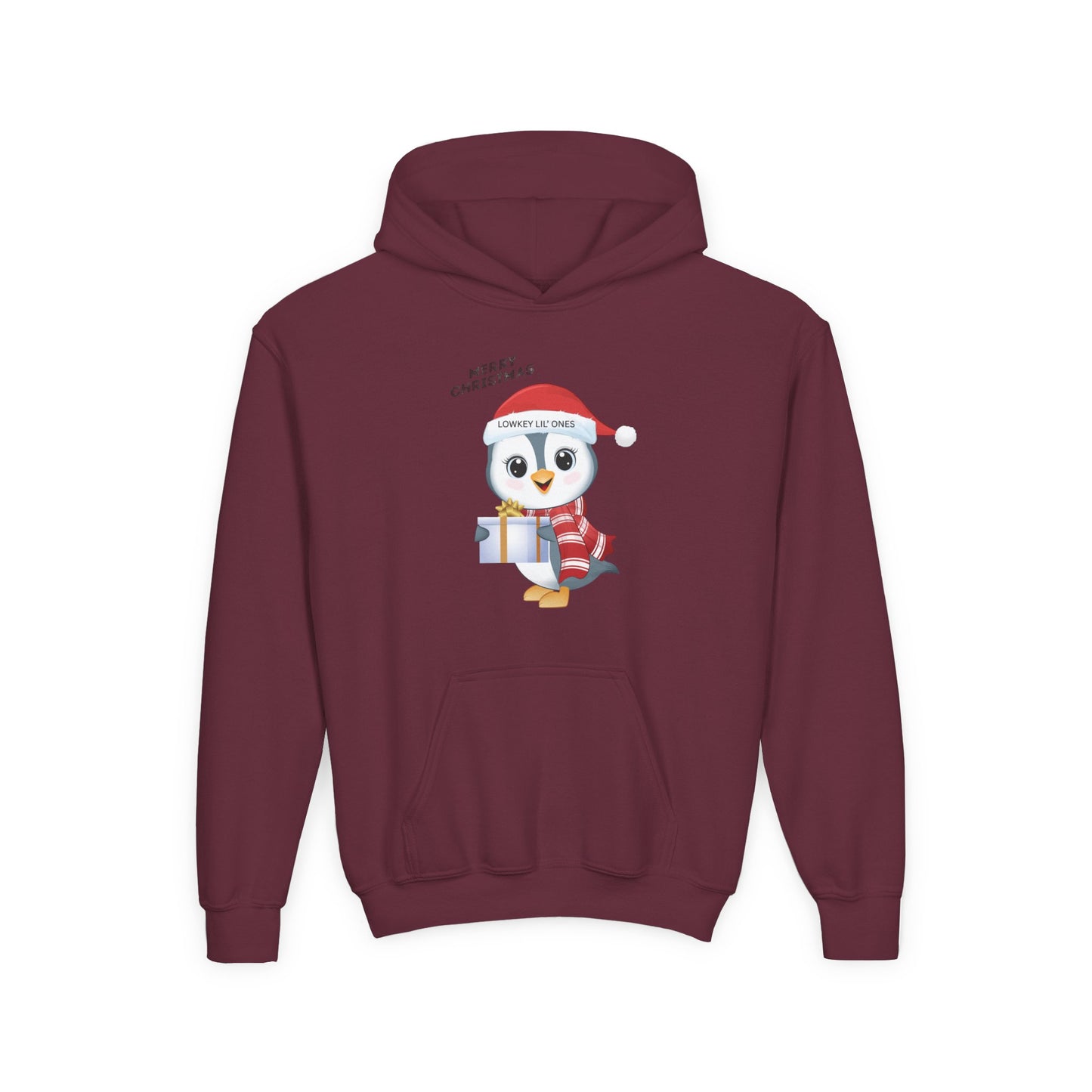 Lowkey Lil' Ones Merry Christmas Penguin Youth Hoodie