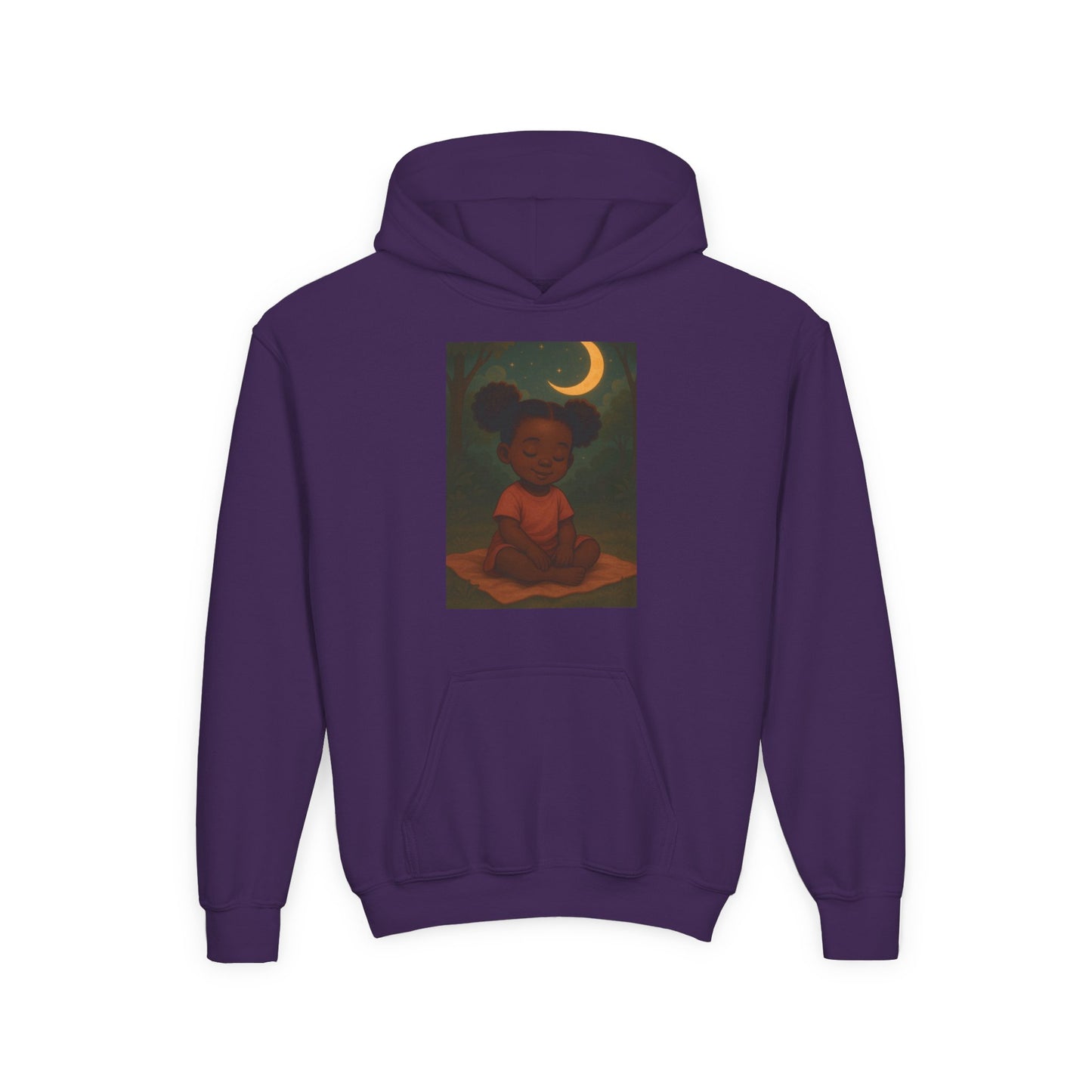 Lowkey Lil' Ones "peaceful Moon" Youth Hoodie- Calm Energy For Growing Queens