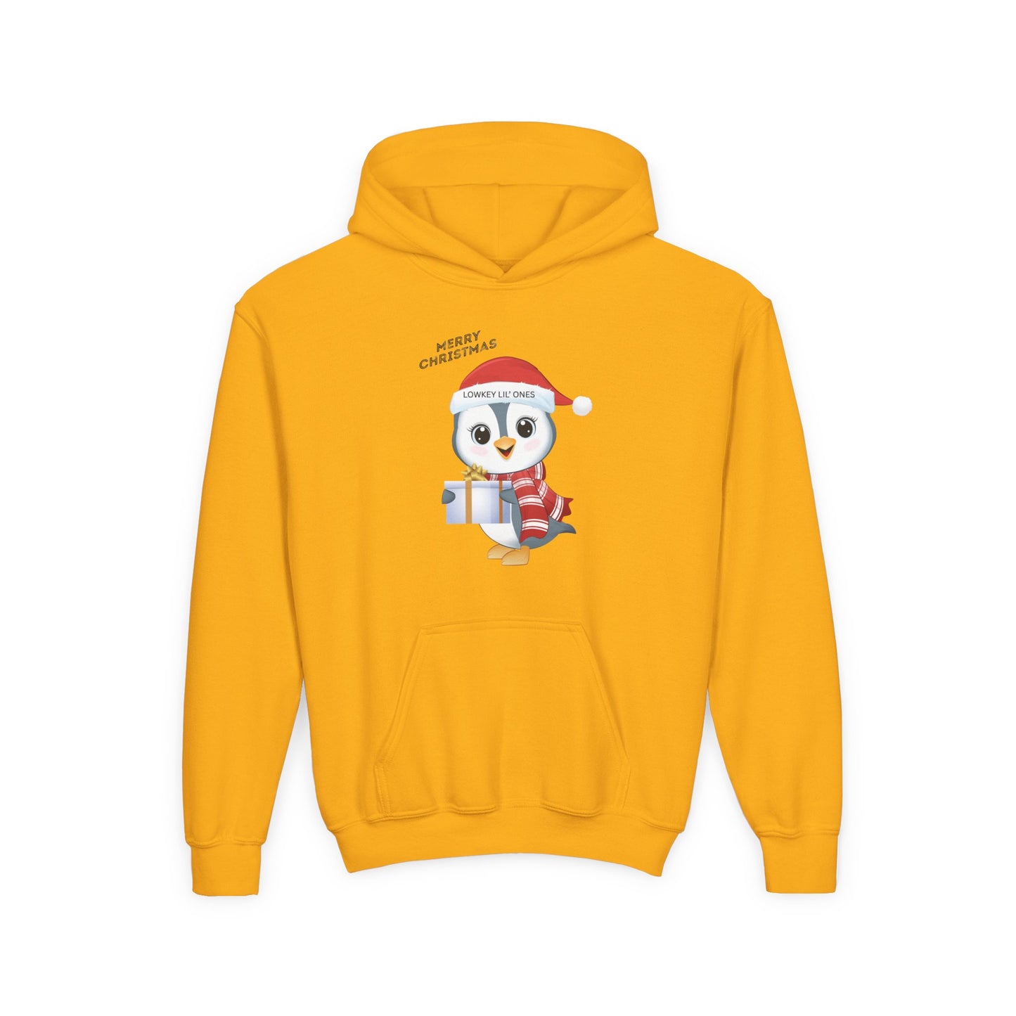 Lowkey Lil' Ones Merry Christmas Penguin Youth Hoodie