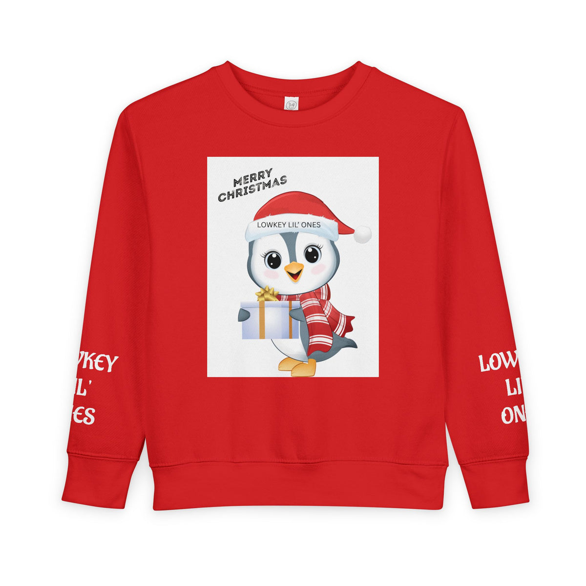 Lowkey Lil' Ones Merry Christmas Penguin Toddler Sweater