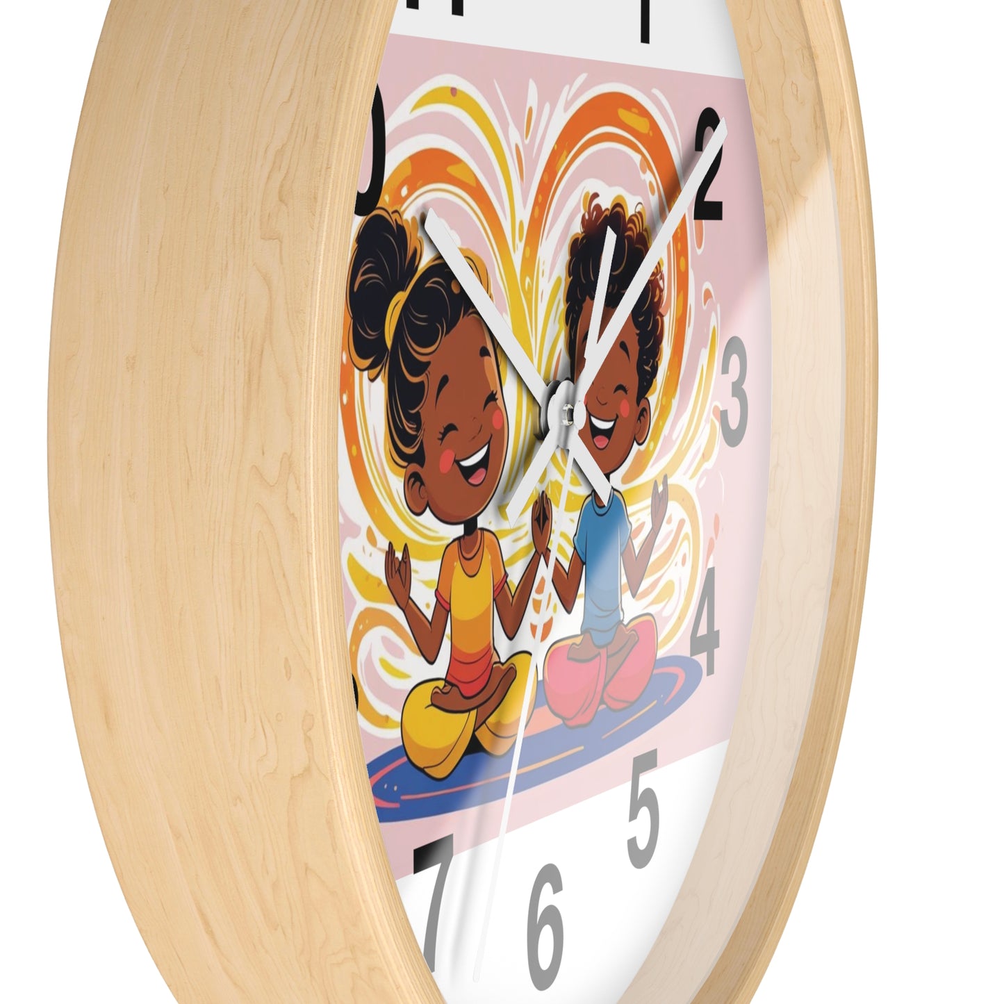 Copy of Meditation Kids Wall Clock — Joyful Yoga Timekeeper for Kids’ Rooms