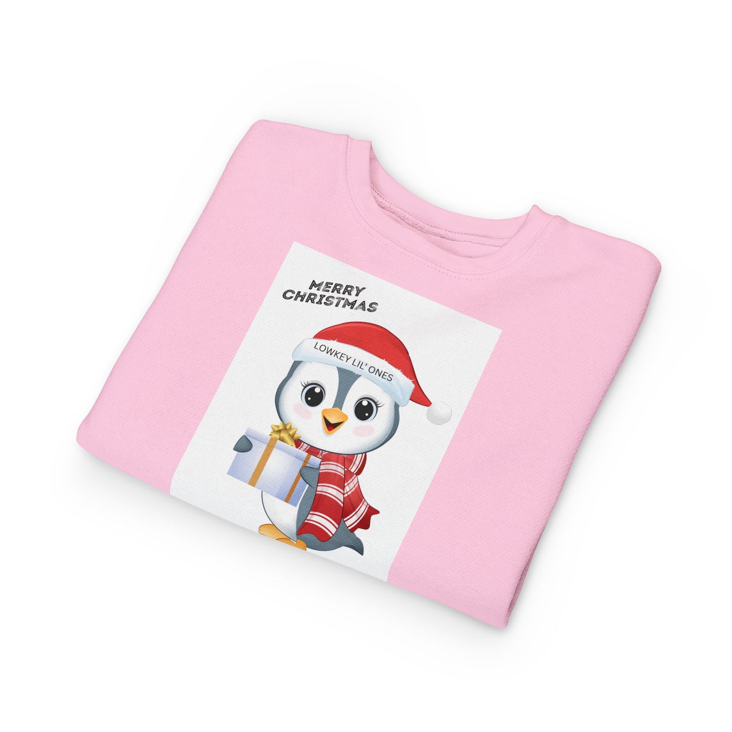 Lowkey Lil' Ones Merry Christmas Penguin Toddler Sweater