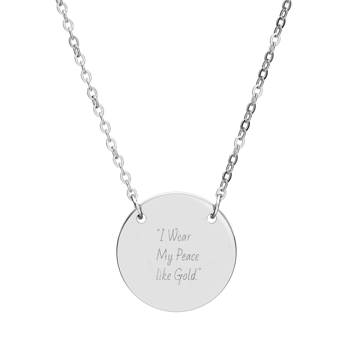 "I Wear My Peace Like Gold" Necklace-Lowkey Healing Collection