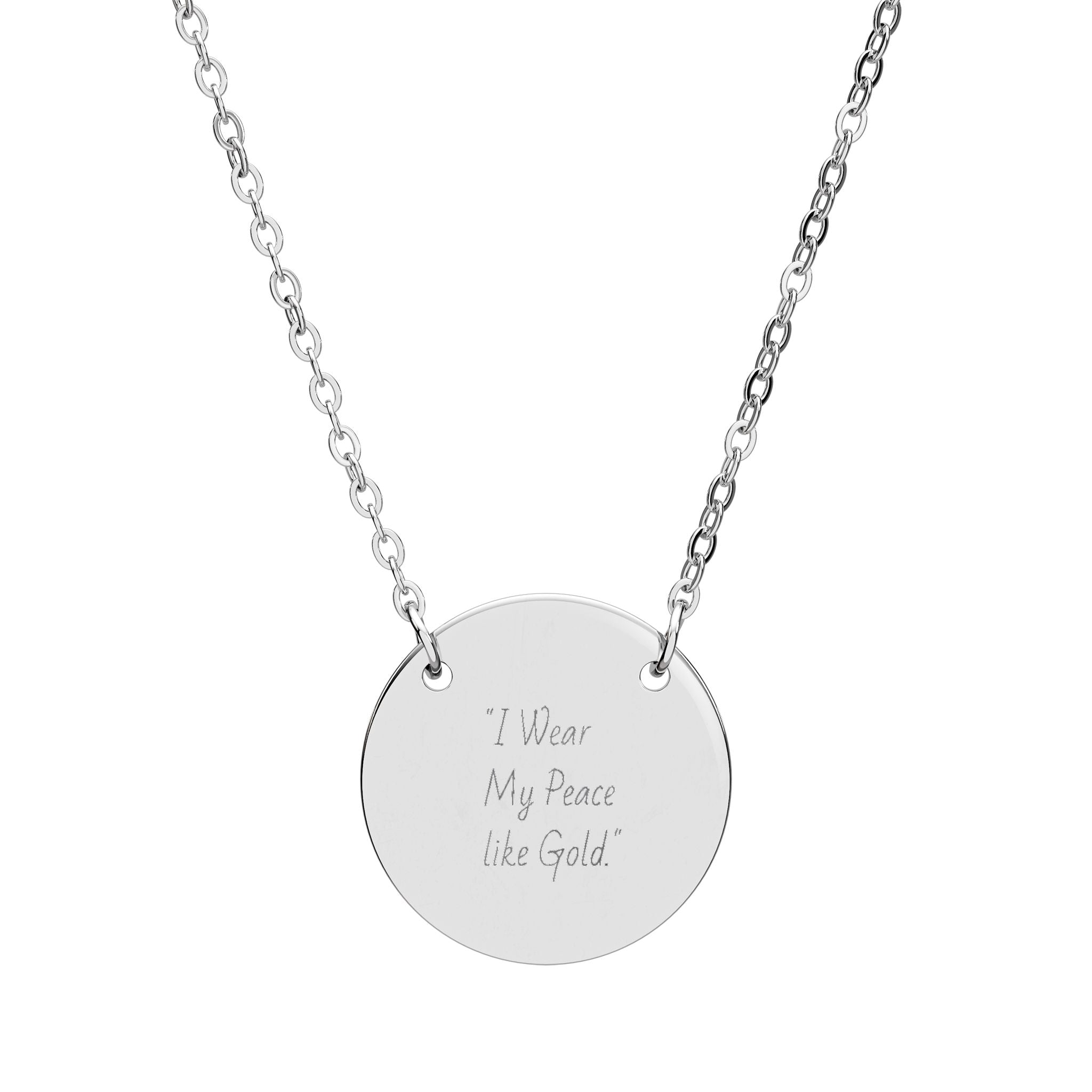 Copy of "I Wear My Peace Like Gold" Necklace-Lowkey Healing Collection