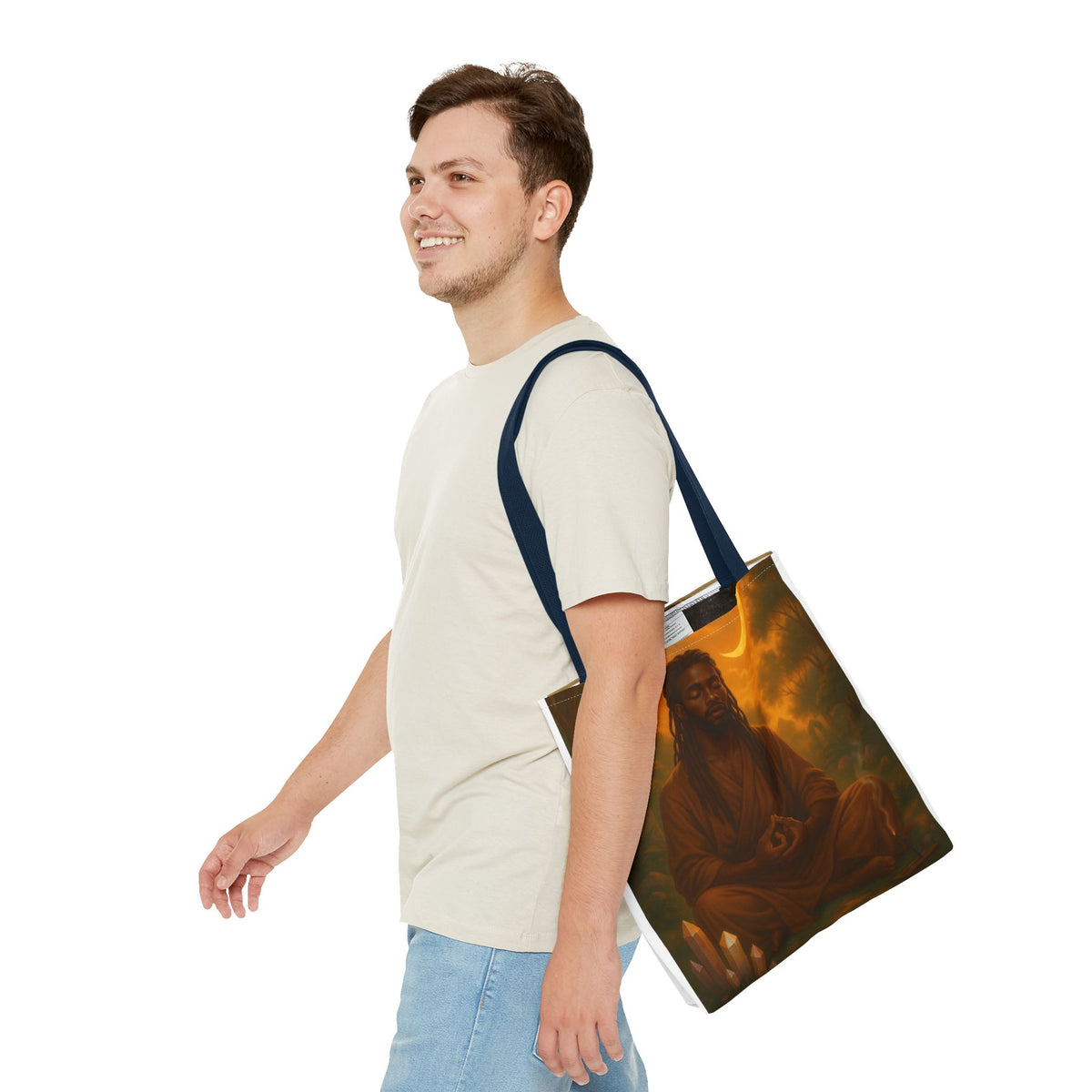 LOWKEY HEALING ENERGY TOTE BAG- EMPOWERED, GROUNDED, ROYAL.