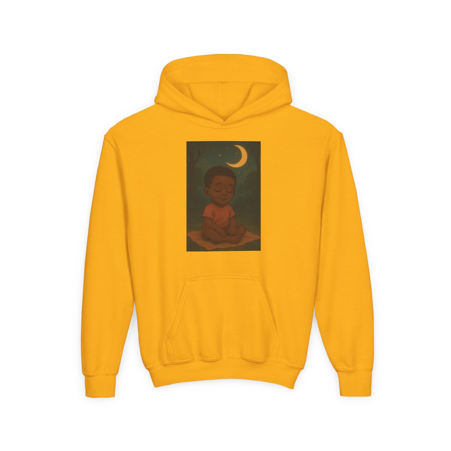 Lowkey Lil' Ones "Peaceful Moon" Youth Hoodie- Calm Energy for Growing Kings