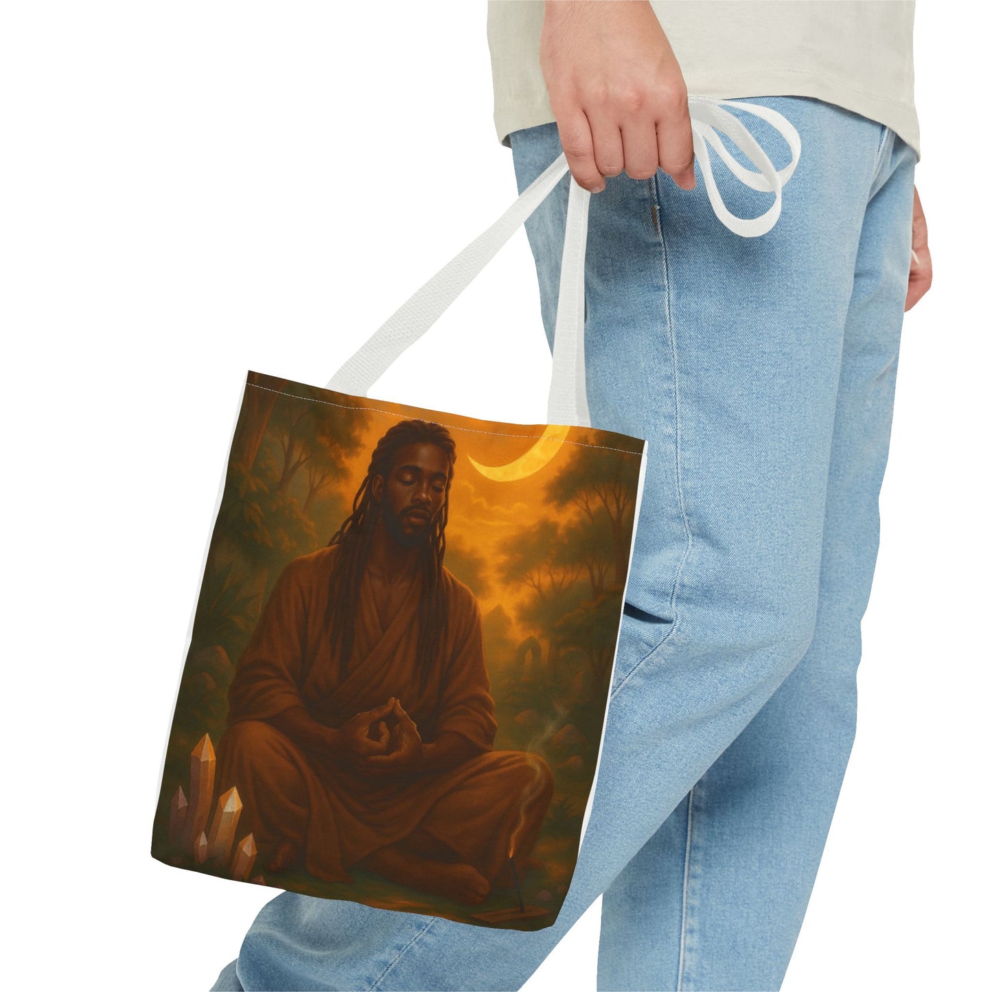LOWKEY HEALING ENERGY TOTE BAG- EMPOWERED, GROUNDED, ROYAL.