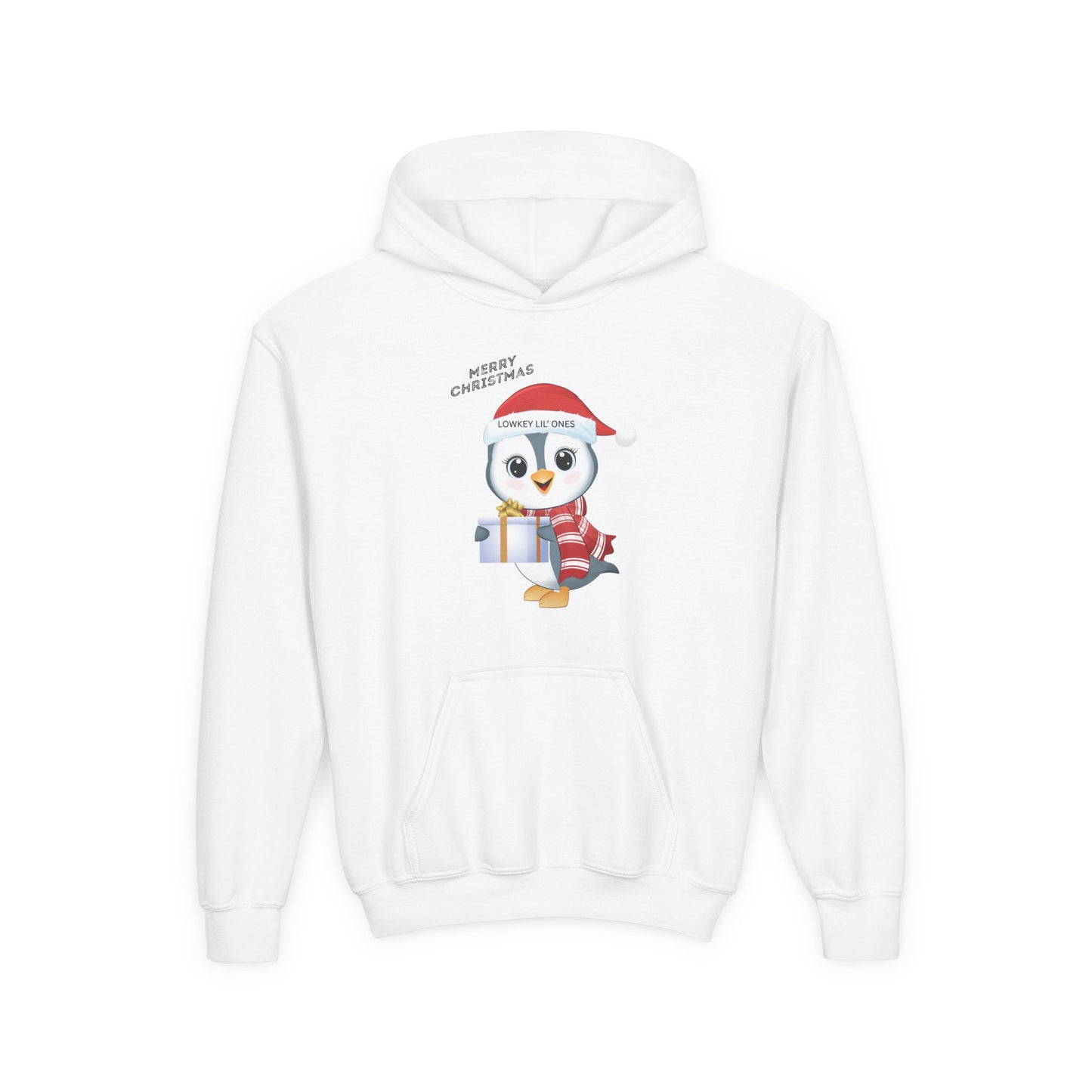Lowkey Lil' Ones Merry Christmas Penguin Youth Hoodie