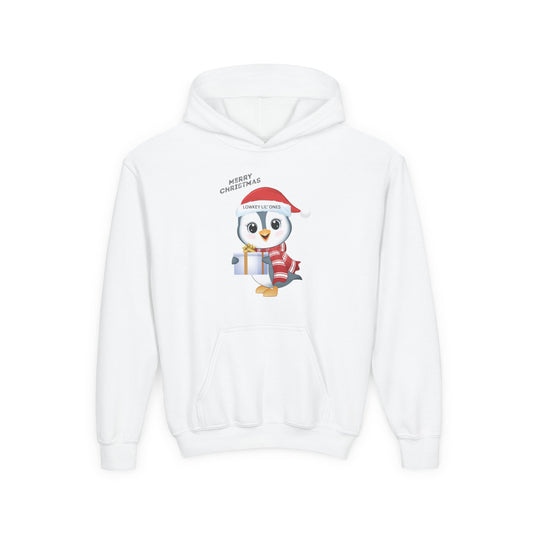 Lowkey Lil' Ones Merry Christmas Penguin Youth Hoodie