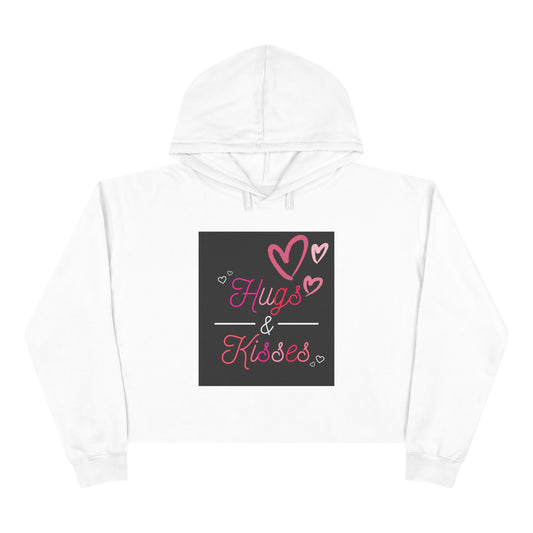 Lowkey Healing Crop Hoodie — Hugs & Kisses Graphic Cropped Sweatshirt