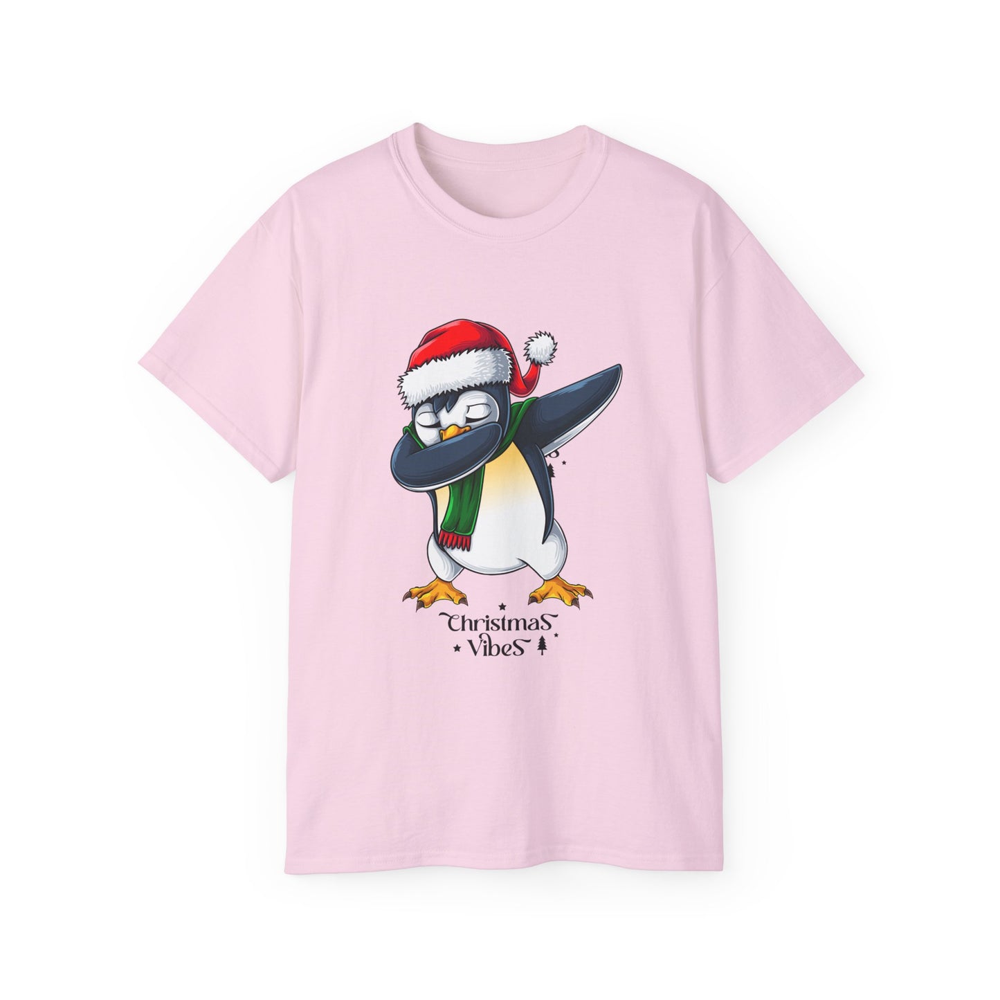 Women's Christmas Vibes Dabbing Penguin Tee