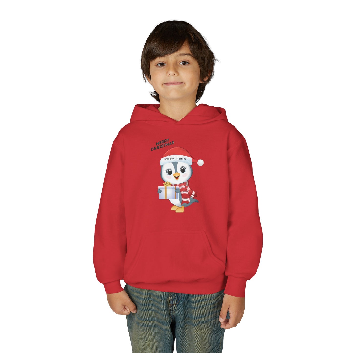 Lowkey Lil' Ones Merry Christmas Penguin Youth Hoodie