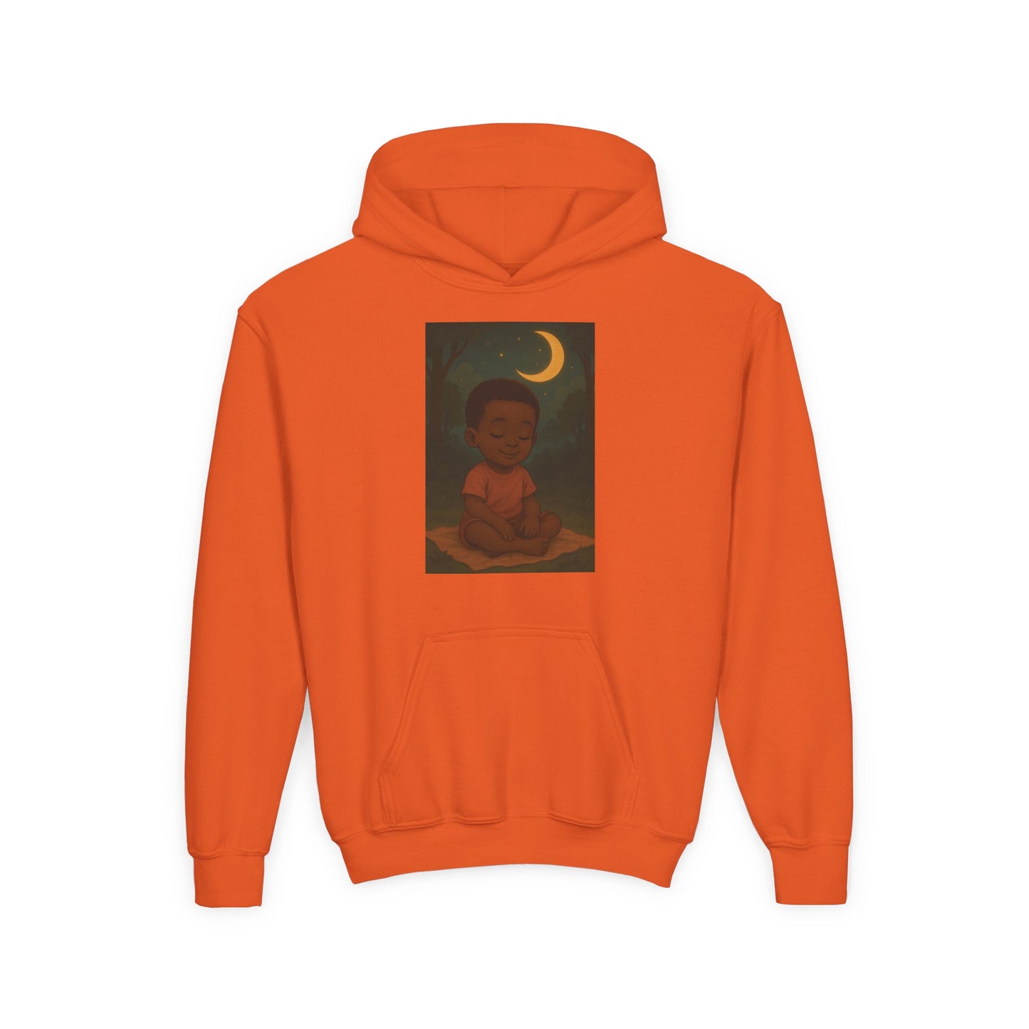 Lowkey Lil' Ones "Peaceful Moon" Youth Hoodie- Calm Energy for Growing Kings