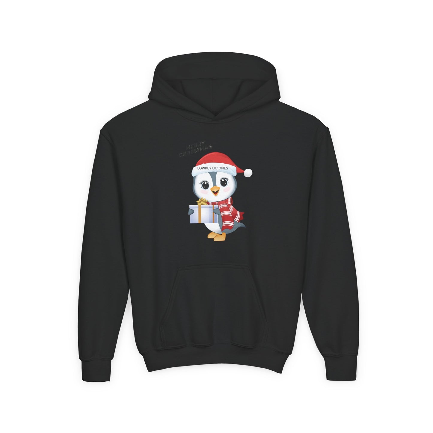 Lowkey Lil' Ones Merry Christmas Penguin Youth Hoodie