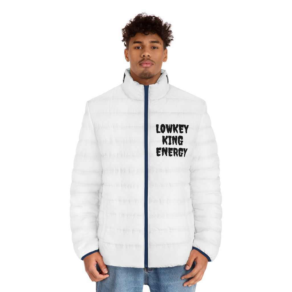 Lowkey King Energy Men's Puffer Jacket- Warmth, Power & Quiet Confidence