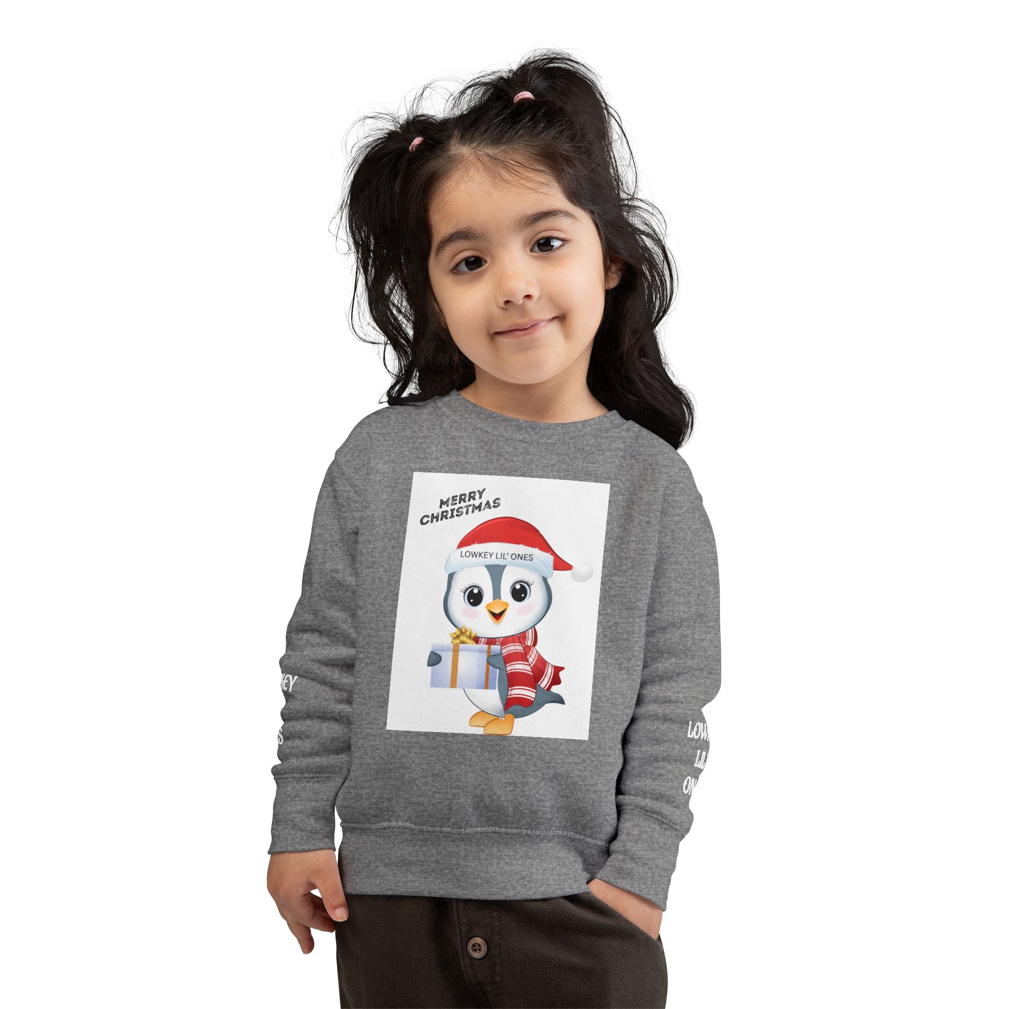 Lowkey Lil' Ones Merry Christmas Penguin Toddler Sweater