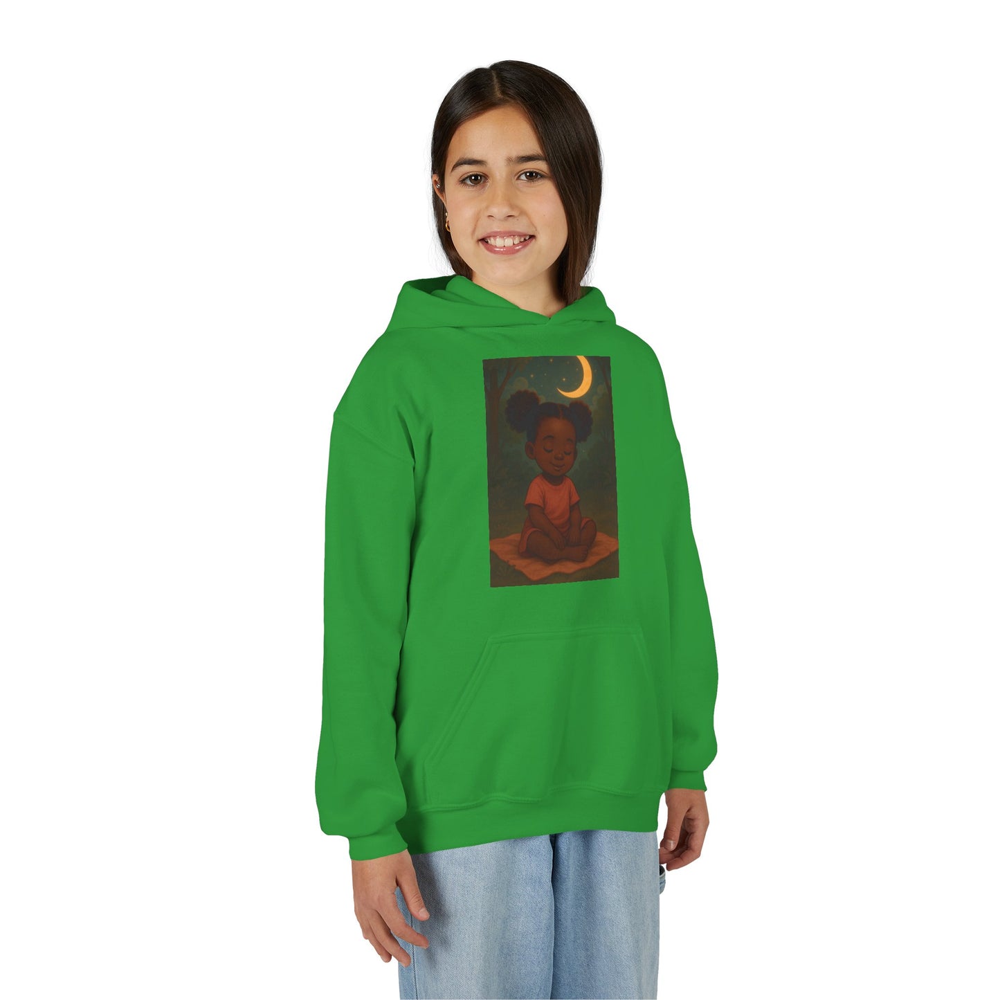 Lowkey Lil' Ones "peaceful Moon" Youth Hoodie- Calm Energy For Growing Queens