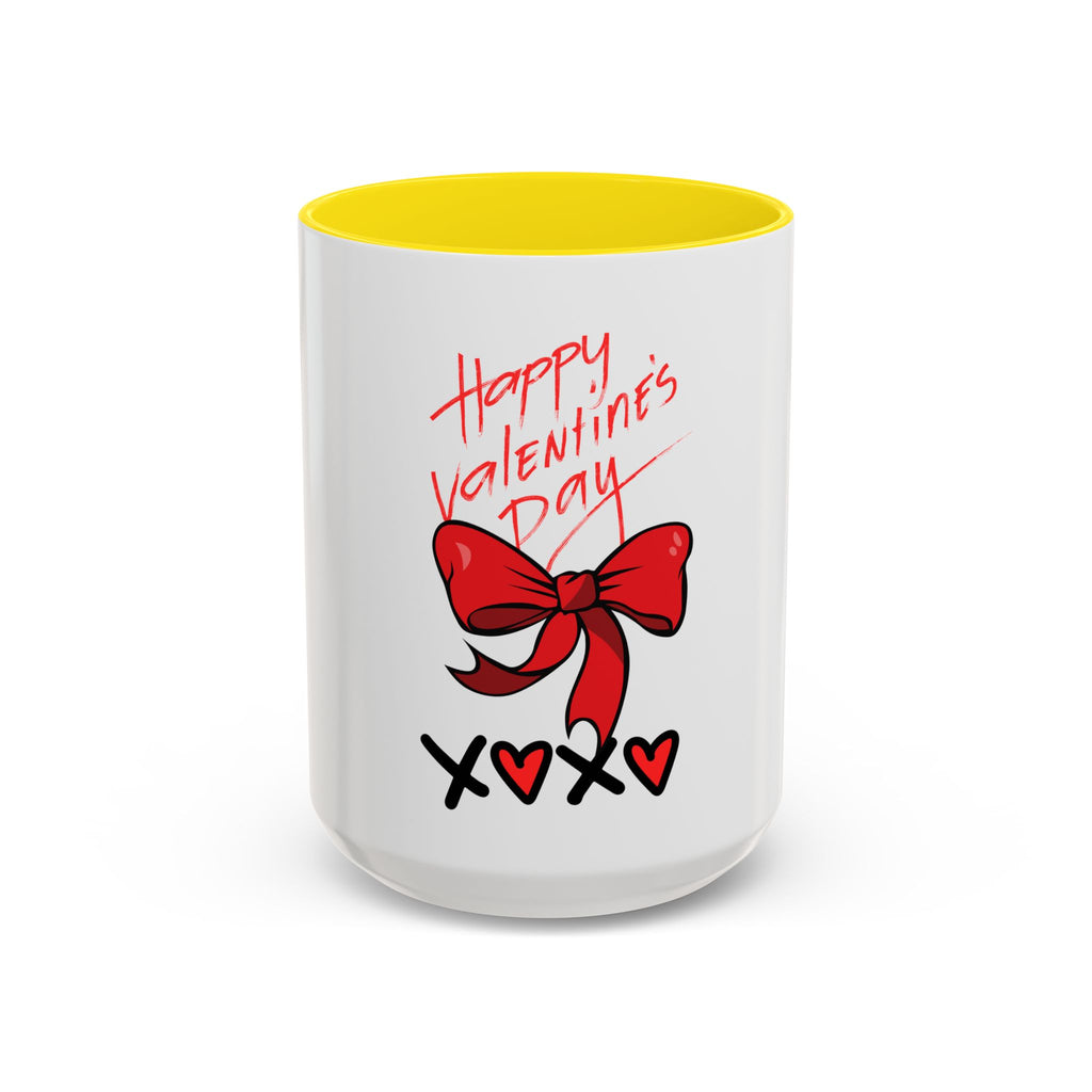 Happy Valentine's Day Bow & Hearts Coffee Mug