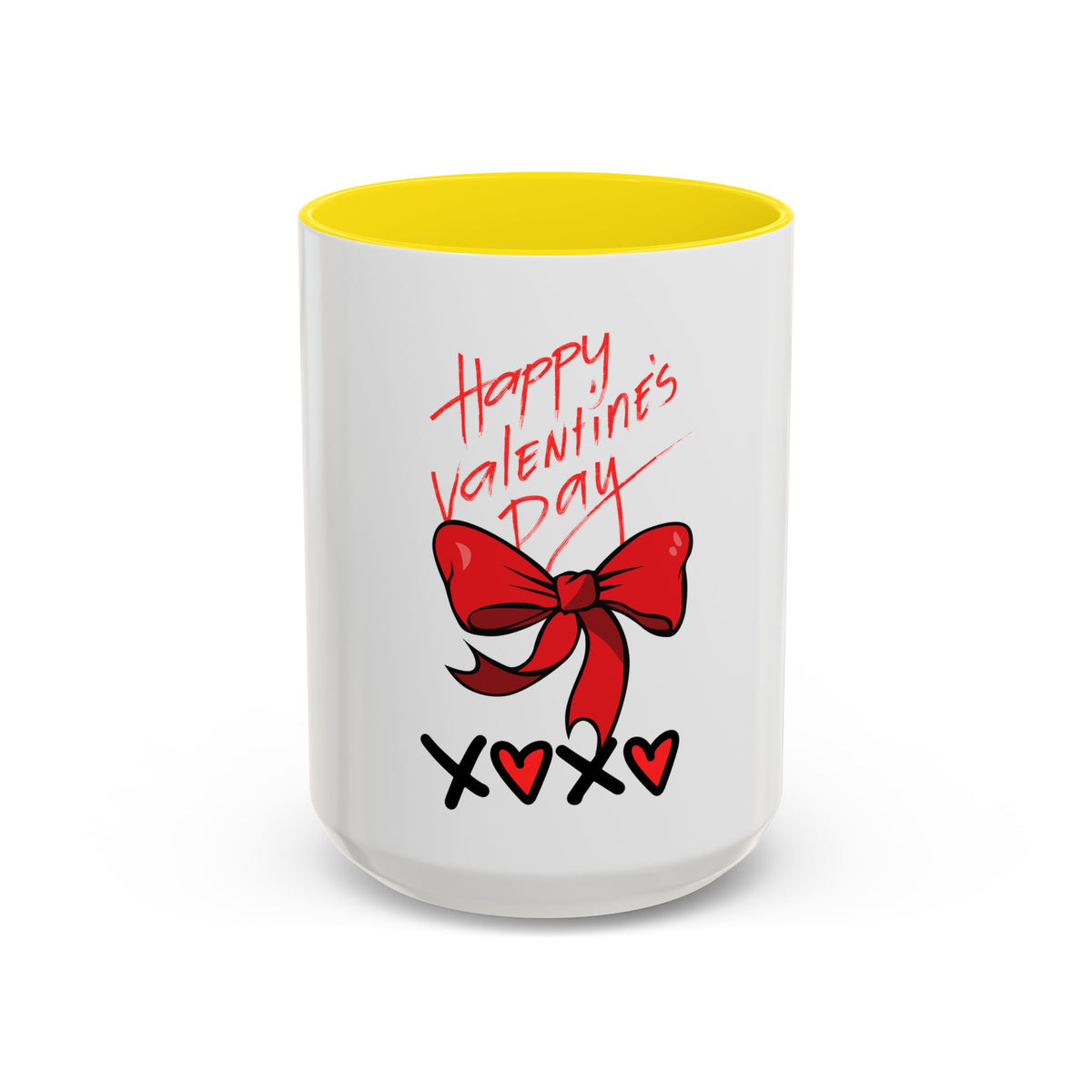 Happy Valentine's Day Bow & Hearts Coffee Mug