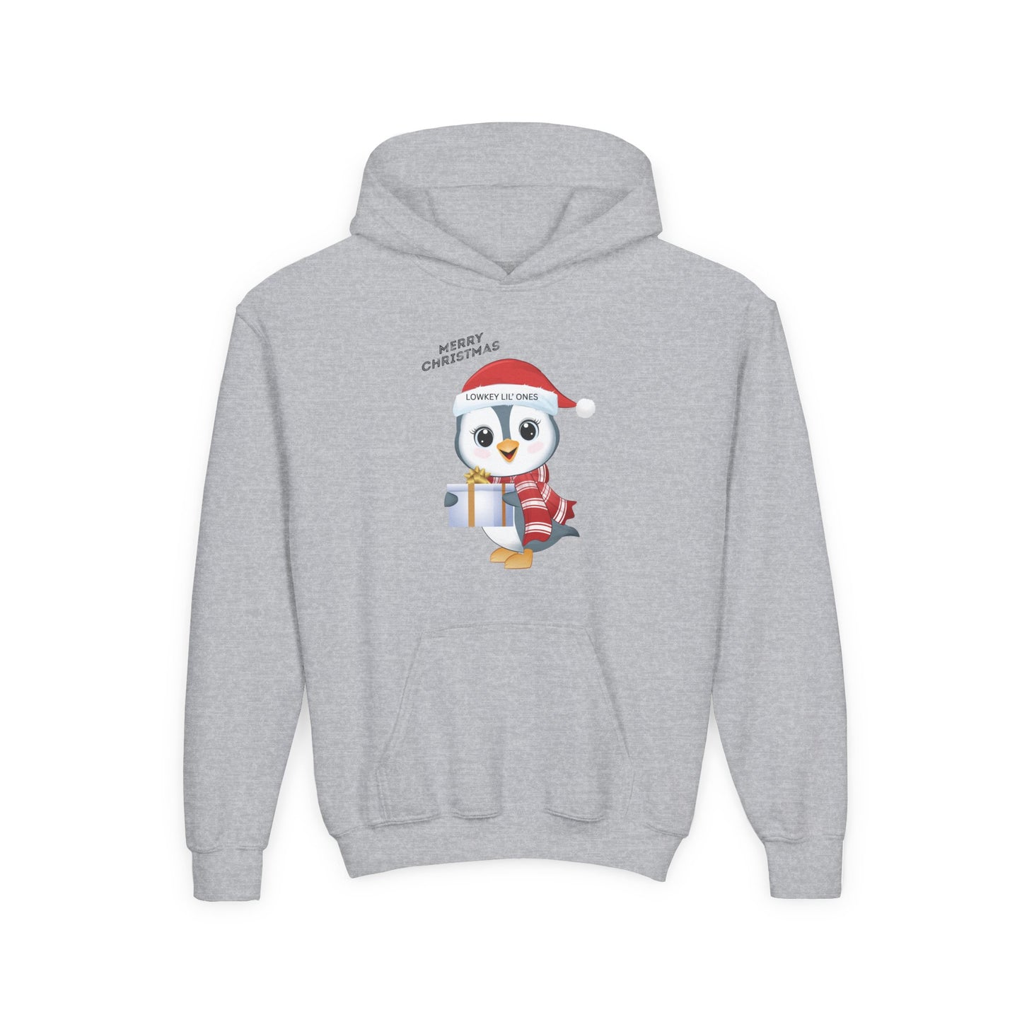 Lowkey Lil' Ones Merry Christmas Penguin Youth Hoodie